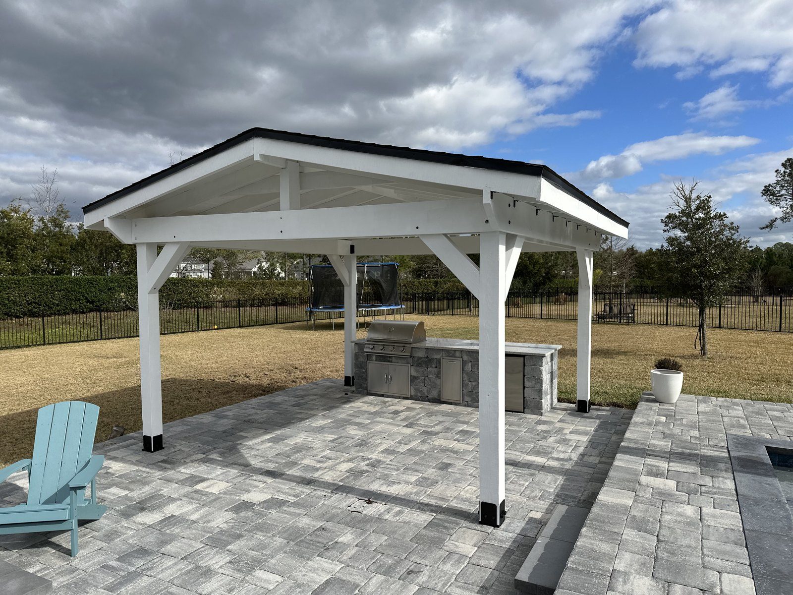 Gazebo · Stone Grill Station & Fridge