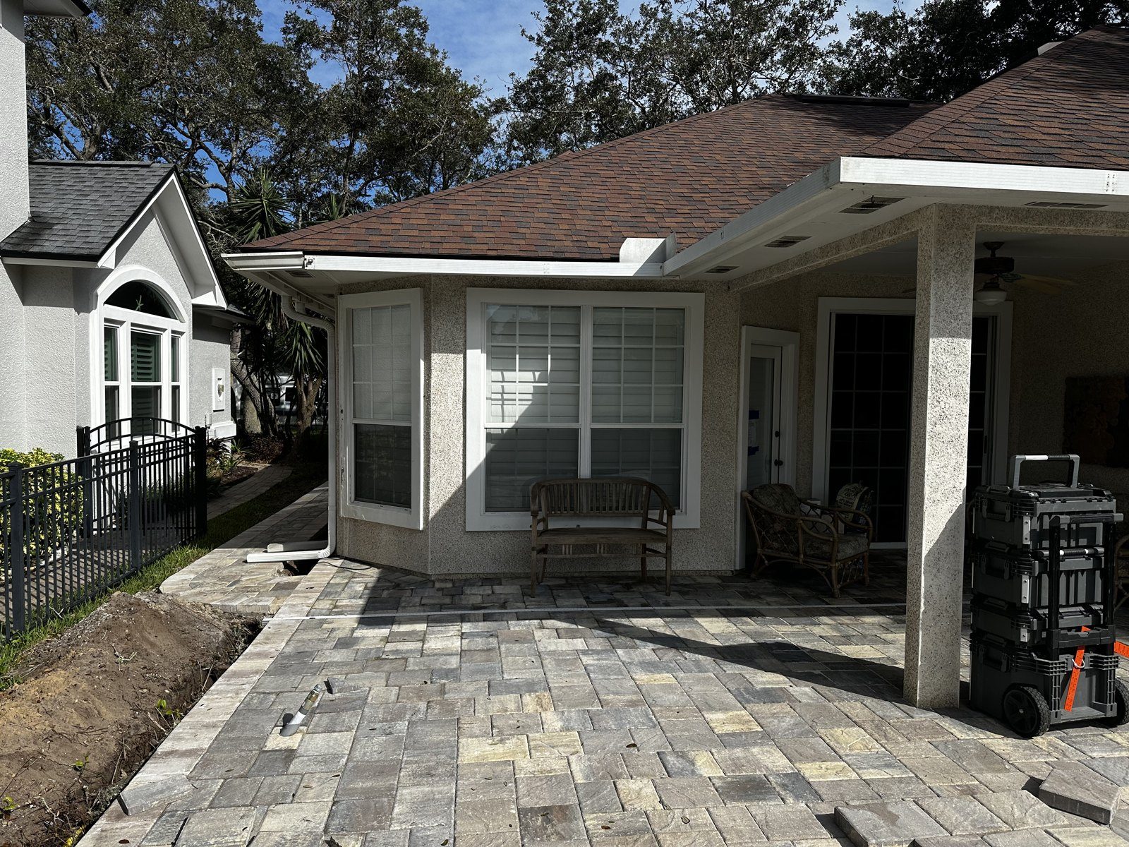 Patio Cover · Recessed Lighting over Pavers
