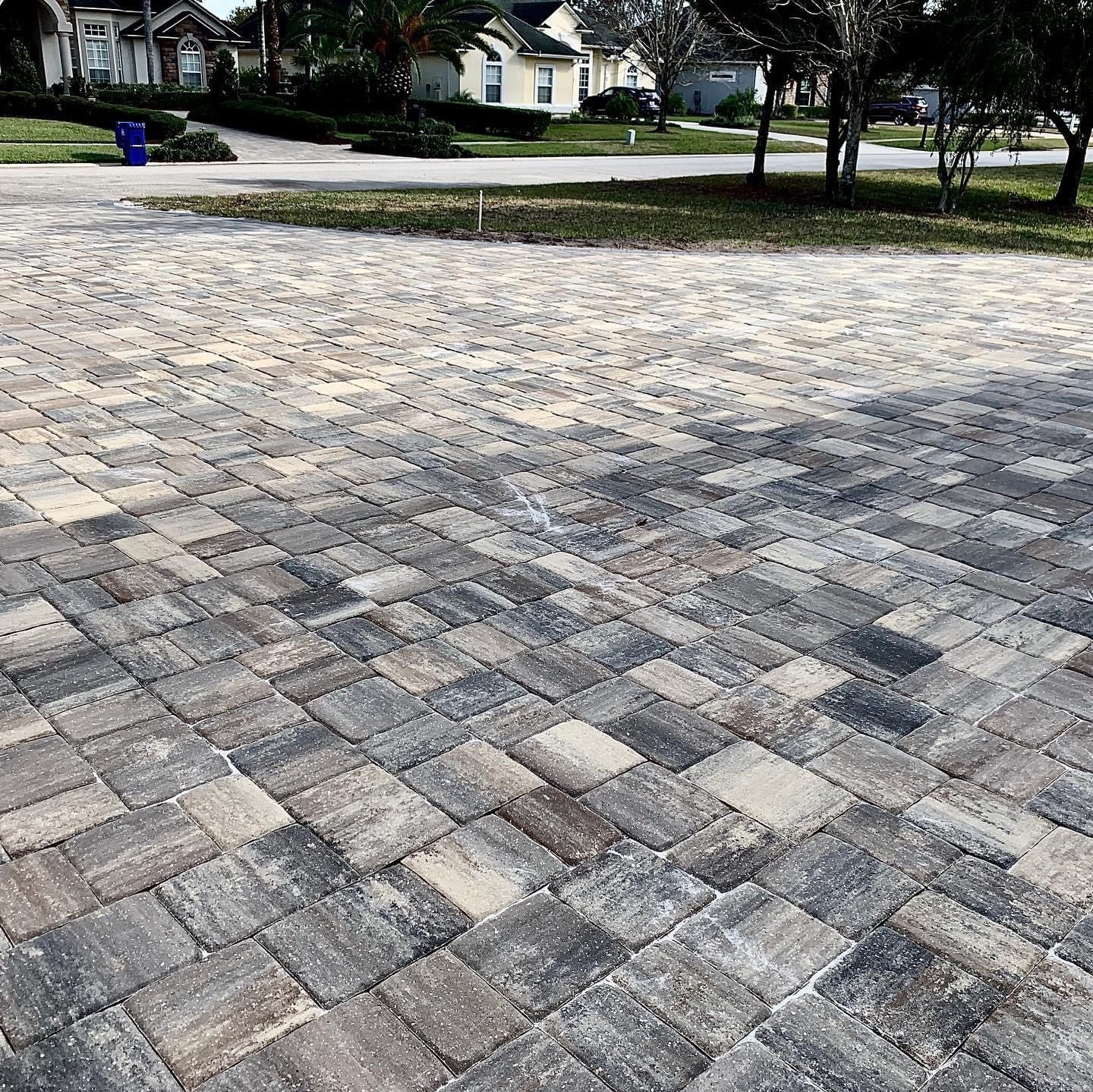 Herringbone Paver Driveway